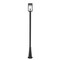 Z-Lite Nuri 1 Light Outdoor Post Mounted Fixture, Black & Clear 596PHMR-519P-BK - alternate 3